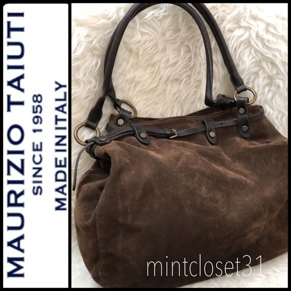 Maurizio Taiuti Handbags - Maurizio Taiuti Italy Suede Leather Purse